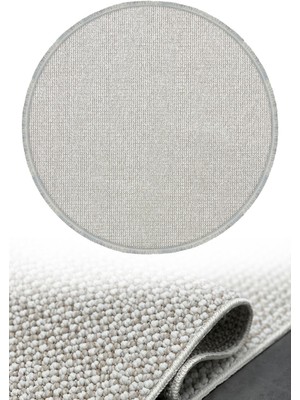 Woolen Halı Woolen Disney Anti Alerjik Daire Bukle Halı 8005 Bej