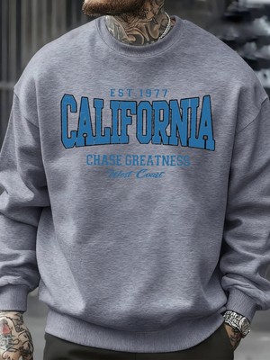 California Chasing Greatness Desen Erkekler Kazak Hip Hop Sokak Spor Giyim Moda Polar Kazak Y