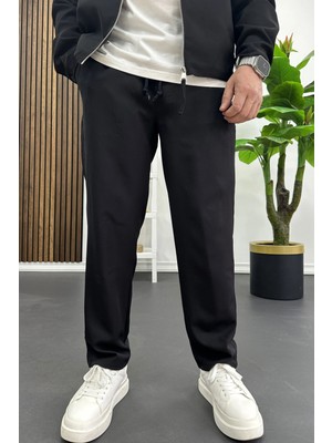Edwox Erkek Düz Jogger Pantolon Siyah EDW451