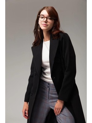 Barbora Kuşaklı Kadın Kaşmir Kaşe Kaban