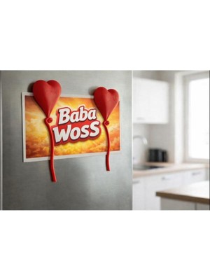 MisterionStudio Uçan Görünümlü Kalp Balon Mıknatısı Sevgililer Günü Özel (3) Adet