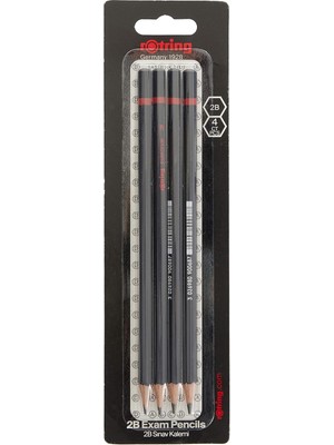 Braventa Collection Rotring 2b Sınav Kalemi, 4'lü Paket