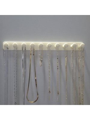 MisterionStudio Takı Kanca Rayı Organizer Askılık 10 Bölmeli Askılık