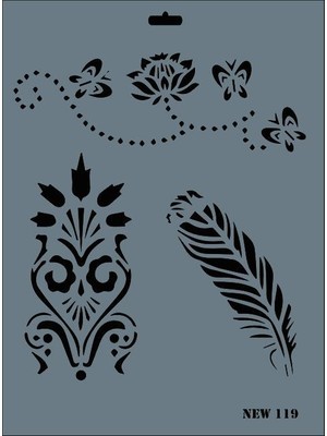 Pazarcan New Seri N-119 Stencil 35X25 cm