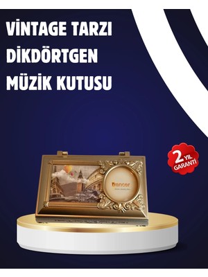 Shoplet Buğz Piyano Tasarım Müzik Kutusu Balerin Figürü ve Takı Bölmeli