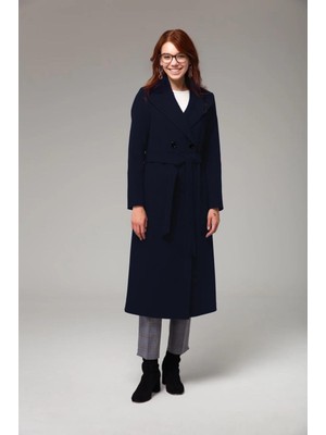 Barbora Kemer Detaylı Kaşe Kadın Kaban