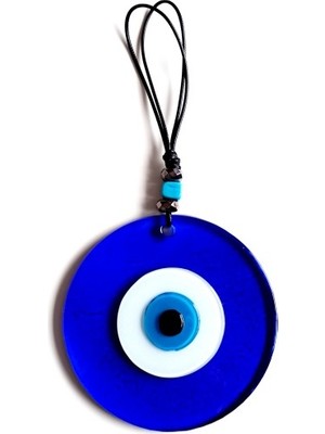 Efe Avm Deri Ipli El Yapımı Nazar Boncuklu Mavi Renk Cam Duvar Süsü