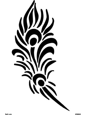 Airbrush Tattoo Çiçek Kına Deseni Yapışkanlı Stencil Süsleme ve Boyama Kalıbı