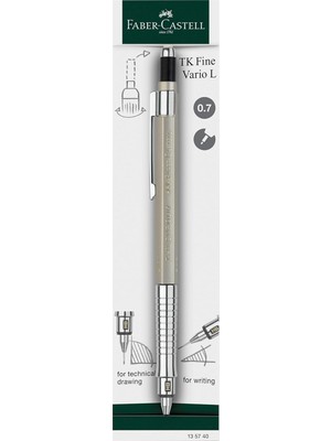 Hype Store Faber-Castell Vario Lüx Versatil Kalem, 0.7 mm Uç, Sertlik Ayarlı Metal Uç, Silgili, Ergonomik Tutuş