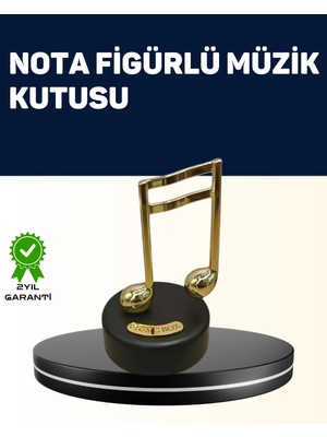 Shoplet Buğz Melodious Music Altın Nota Figürlü Müzik Kutusu