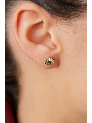 Fiyonk Kuyumculuk 14 Ayar Altın Baby Lotus Küpe