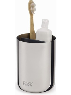 Hype Store Joseph Joseph - Lüks Paslanmaz Çelik Diş Fırçası Tutucu Caddy Banyo Depolama, Standart Çelik
