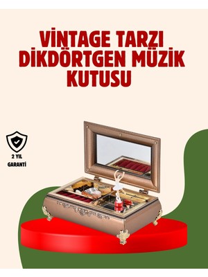 Shoplet Buğz Piyano Şeklinde Balerinli Müzik Kutusu Takı Bölmeli Şık Model
