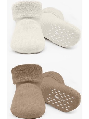 Budi Bi̇style 2'li Havlu Soket Kaymaz Basic Gi̇rl 10507 Bej