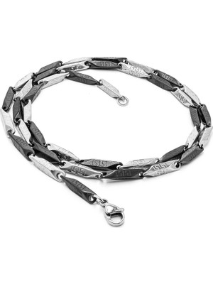 Moncuk Design Paslanmaz Erkek Çelik Kolye 335111P2D3