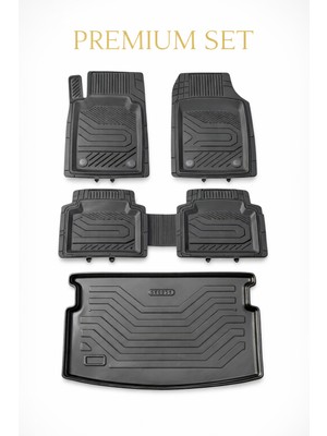 Black Gold Toyota Corolla Sedan 2013+3D Havuzlu Oto Paspas ve Bagaj Havuzu Seti Titan