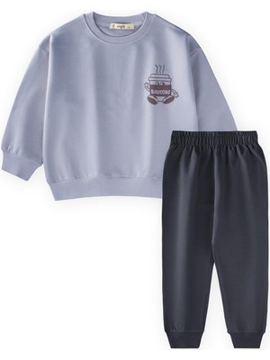 Cigit Babyc Chino Baskılı Takım 1-9 Yaş Gri
