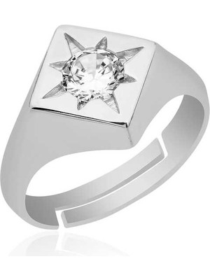 Katre46 ​gümüş Ayarlanabilir Kutup Yıldızı Şovalye Yüzük