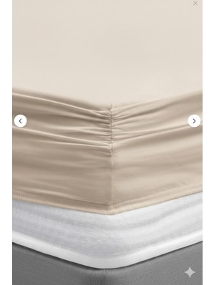 Bedline Fitted Penye Çarşaf 160*200+30 cm Krem