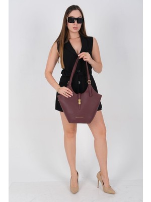 Silver & Polo 1246 Kadın Omuz Çantası  Bordo
