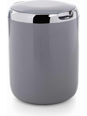 Hype Store Pasifik Plastik Kapaklı Çöp Kovası 3 Lt, Gri