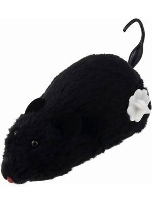 Hype Store Siyah Kurmalı Kedi Oyuncağı – Hareketli Fare Şeklinde Peluş Oyuncak – Kediler Için Etkileşimli, Daya