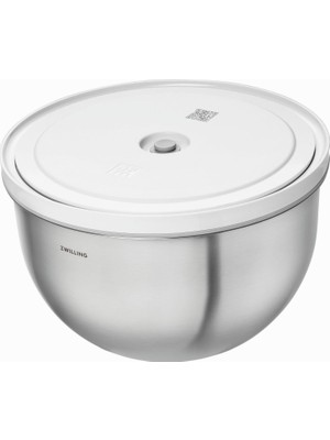 Hype Store Zwıllıng Fresh & Save Bowls Vakumlu Saklama Kabı, L, 24 Santimetre, Paslanmaz Çelik, Metalik Gri