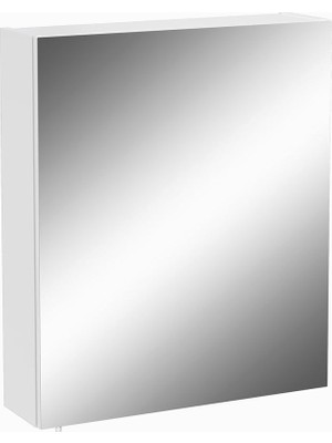 Hype Store Vitra Shift T20 81004 Asimetrik Dolaplı Ayna, Parlak Beyaz, 60 cm