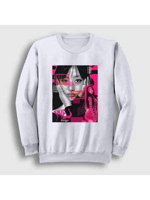 Presmono Unisex Beyaz Poster Yves K-Pop Loona Sweatshirt