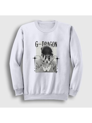 Presmono Unisex Beyaz Rings G-Dragon Sweatshirt