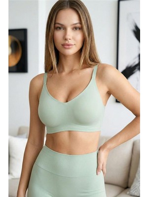 Pijama Evi Mint Silkair Vanilla Balensiz Sütyen – Kopçalı, Ayarlanabilir Askı, Iz Yapmayan