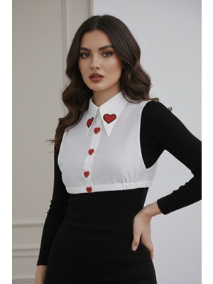 Mirach Mırach Atelier Nakışlı Kadın Takma Gömlek Yakası Amour Sınırlı Üretim