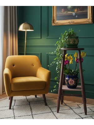 Bar Boyu Ahşap Ikili Saksı Taburesi