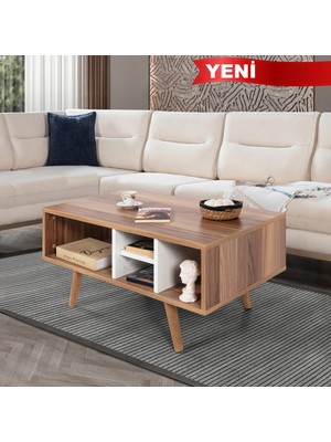 EVMO Home 2025 Sina Orta Sehpa Söğüt - Beyaz