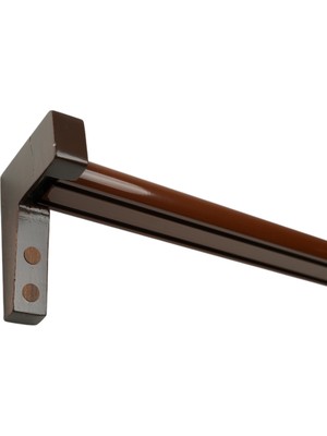 Di'Mora Karmen Ahşap Başlıklı 2 Kanallı Alüminyum Dekoratif Ray Korniş Modern Rustik