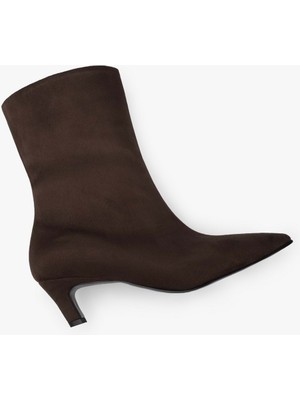 Shoeberry Kadın Maris Kahve Süet Topuklu Bot