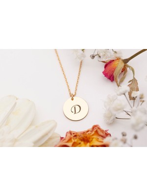 Canka Yuvarlak Harf Gümüş Kolye