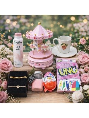 OEM 14 Şubat Sevgililer Gününe Özel Pembe Atlı Karınca Temalı Premium Konsept Hediye Kutusu