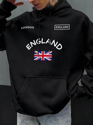 Londra Ingiltere Birliği Tasarım Erkekler Hoodie Sonbahar Büyük Boy Giyim Cep Hip Hop Kazak P