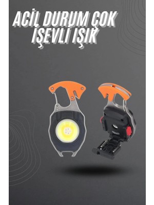 Shoplet Buğz El Feneri LED Anahtarlık Çok Fonksiyonlu Mini Çakmak Özellikli