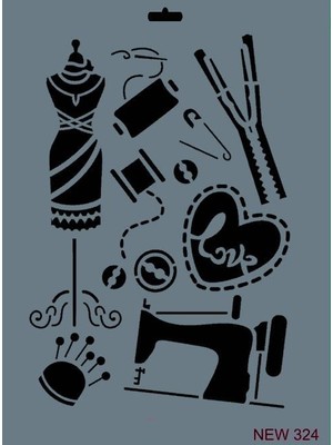 Pazarcan New Seri N-324 Stencil 35X25 cm