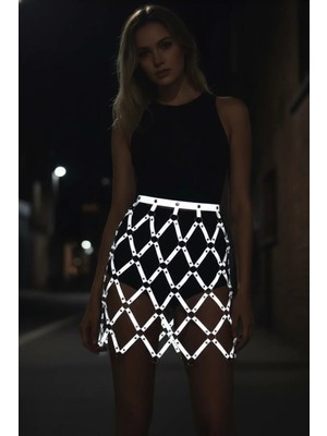 bebekokusu Kare Detaylı Şık Deri Harness Etek - BRF694