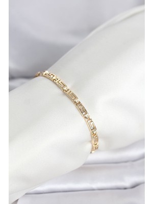 Twin Store cm 14K Gold Renk Geometrik Model Kadın Bileklik