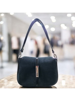 Valentina Victoria Hakiki Süet Orta Boy Omuz ve Çapraz Çanta