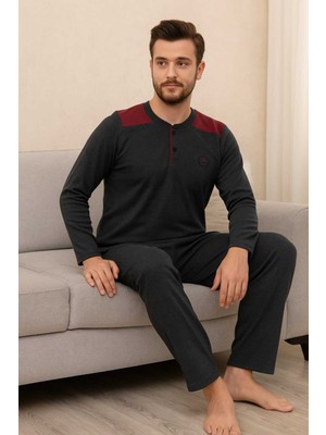 Tenra Erkek Pijama Takımı Uzun Kollu %100 Pamuk