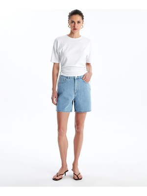 Lc Waikiki Yeni Sezon Bermuda Fit Kadın Jean Şort