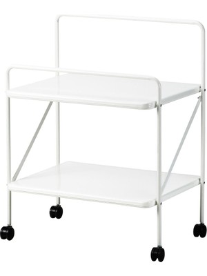 Hobiurun Tekerlekli sehpa, beyaz, 65x45 cm
