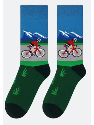 Bemp Bisiklet Sürücüsü Unisex Renkli Soket Çorap