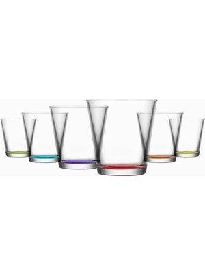 Hype Store Renkli Tabanlı 6'lı Meşrubat Bardağı