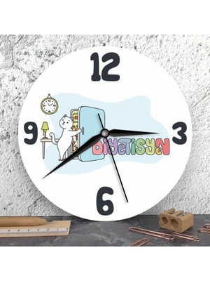 Hype Store Diyetisyenlere Özel Ahşap Duvar Saati